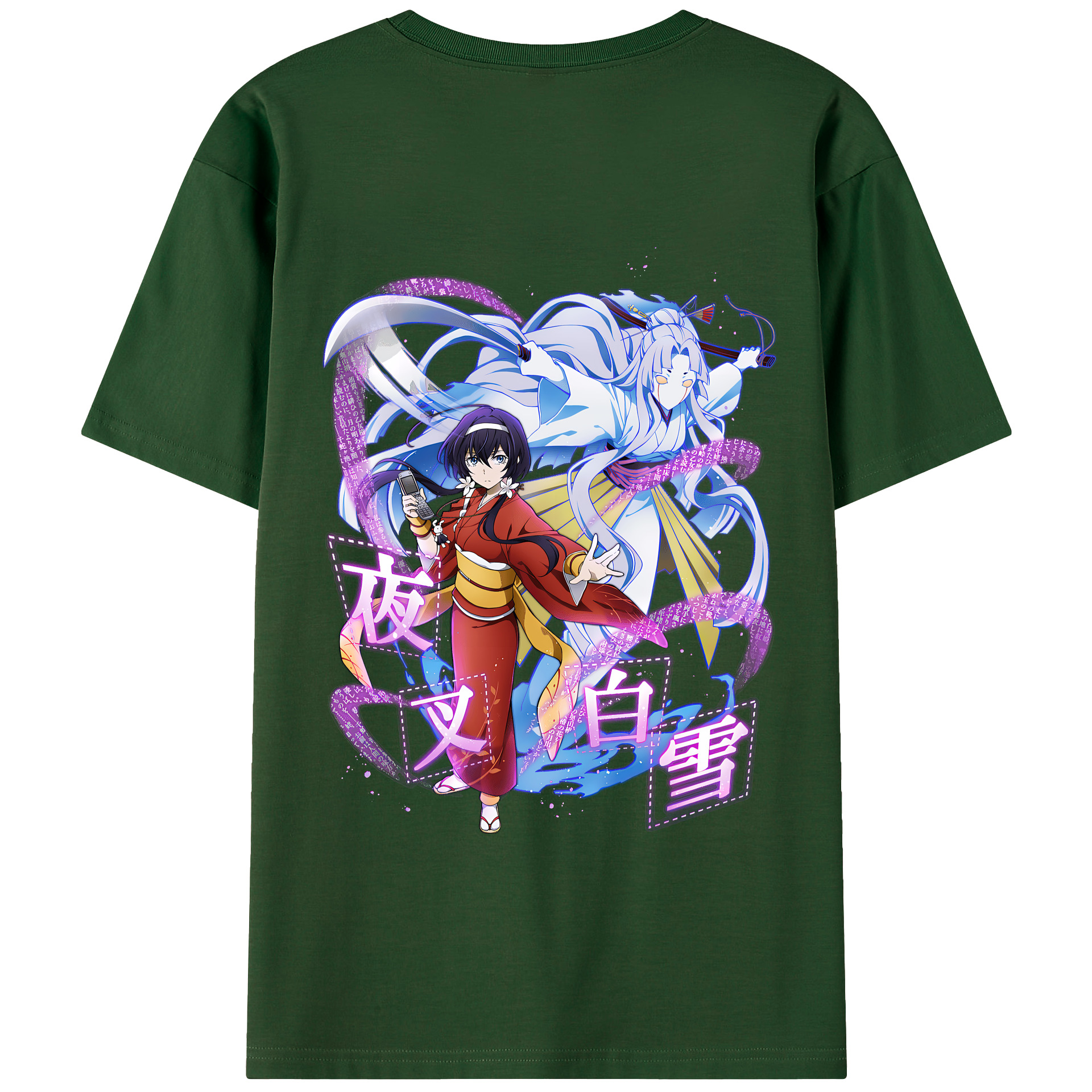 （画像用） 文豪ストレイドッグス Bungo Stray Dogs 綿100％半袖Tシャツ（背面プリント）